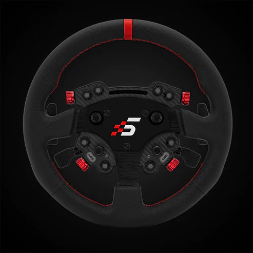 Simagic GT1 Rounded Steering Wheel with GT Pro Hub(K) | Shifter & Clutch Paddles - Leather - Main Product Image