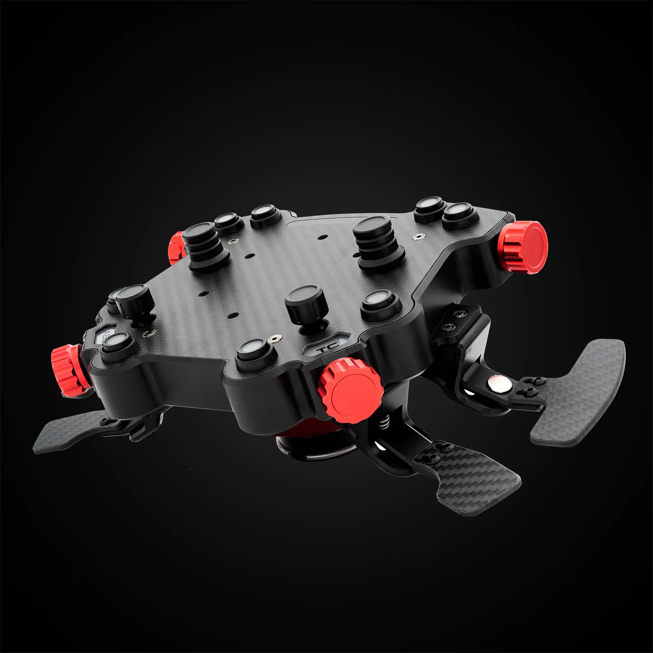 Simagic GT1 D-Shaped Steering Wheel with GT Pro Hub(K) | Shifter & Clutch Paddles - Leather - Close-Up