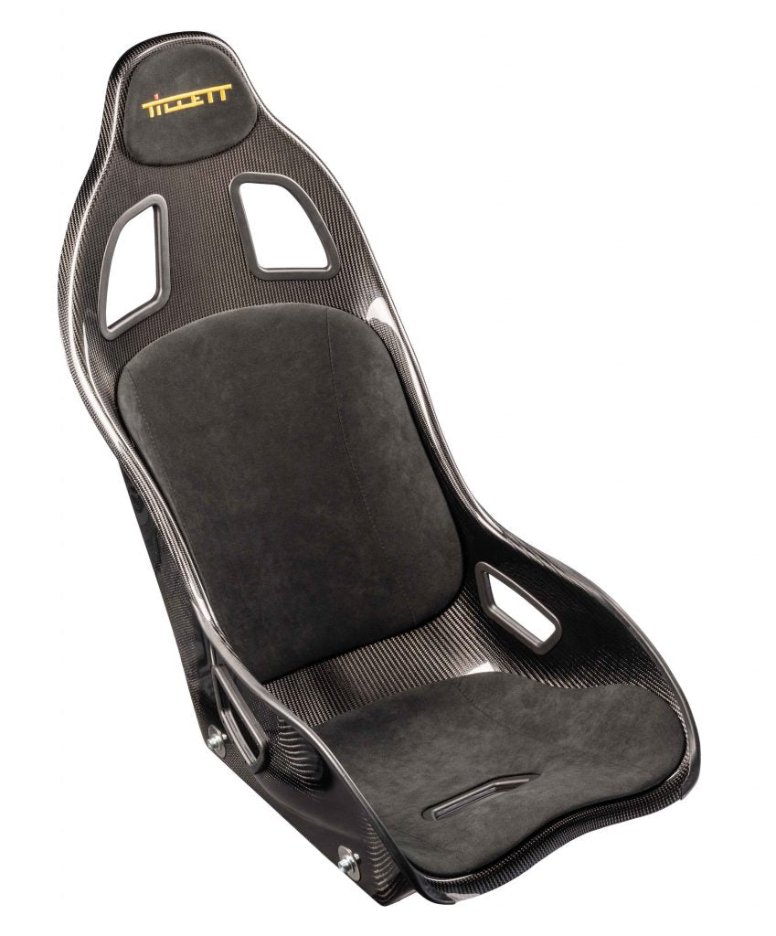 Tillett B7 carbon car seat fitted with Dinamica suede panel set