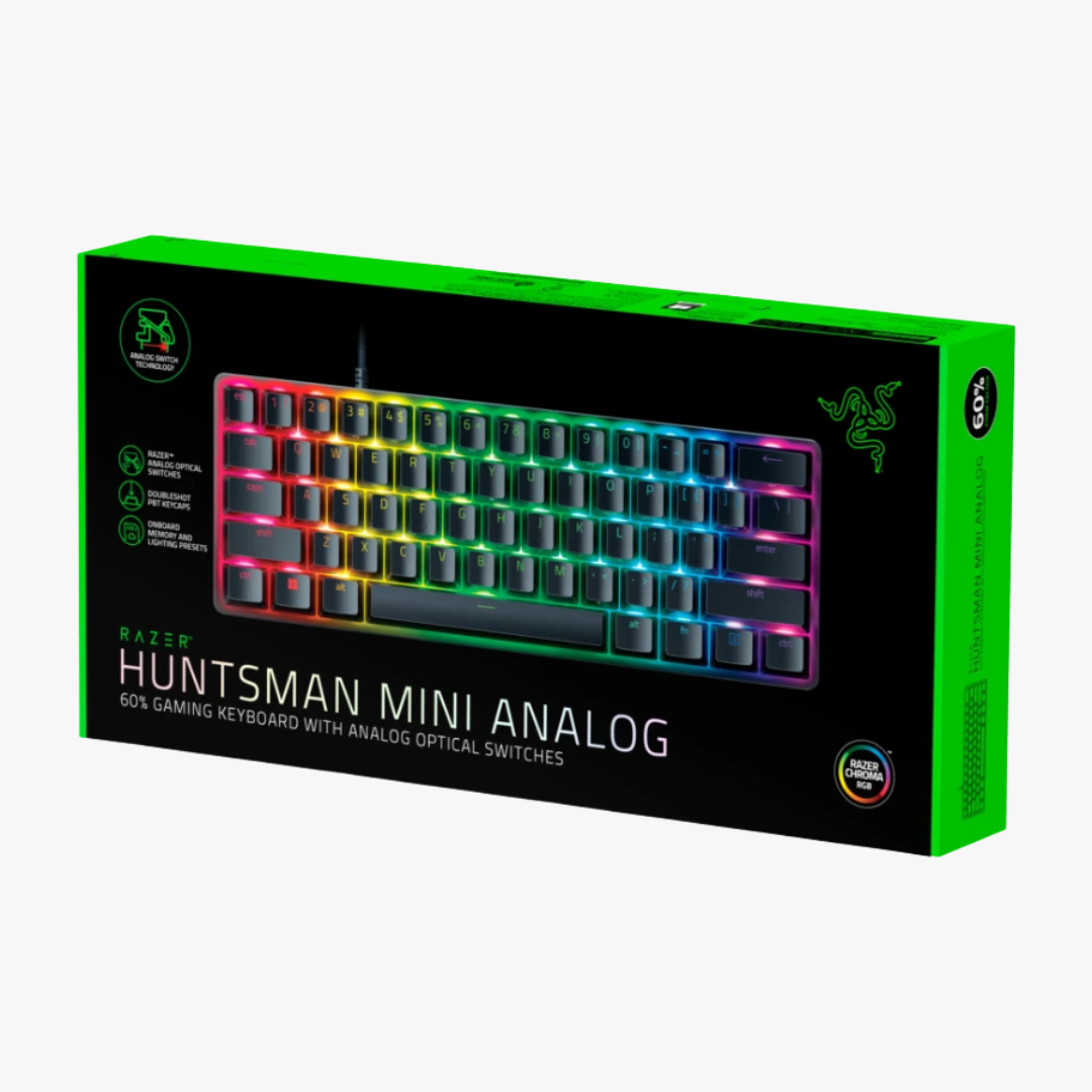 Razer Huntsman Mini Analog Gaming Keyboard, ND Nordic Layout - In Use