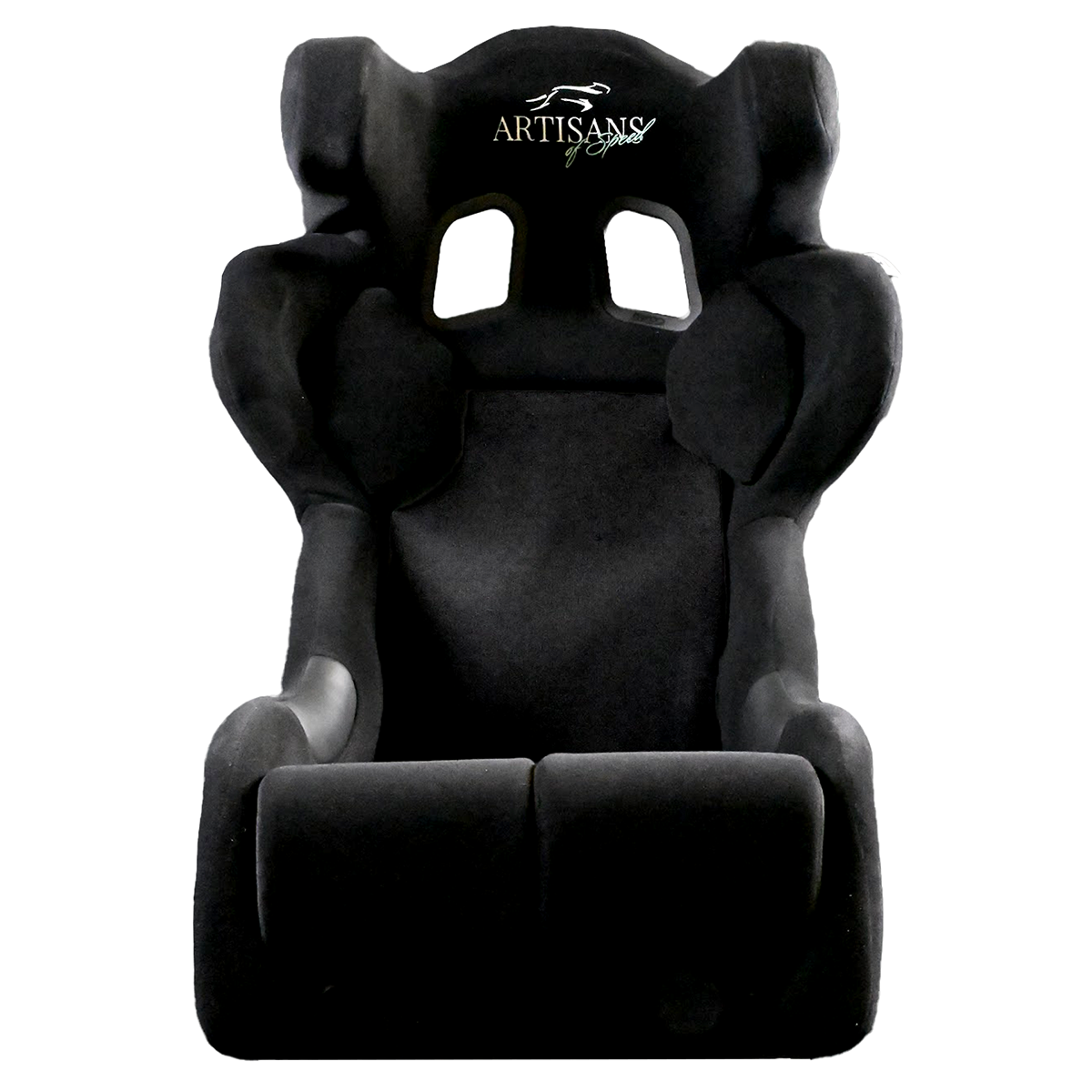 C2 Cold Fusion sim racing seat front view with wrap-around head and shoulder support