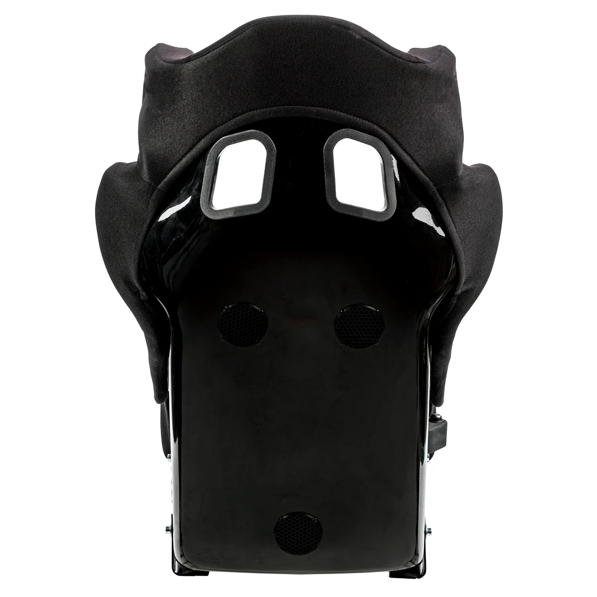 Rear of the C2 Cold Fusion seat showing three honeycomb fan grilles in the glass fibre shell