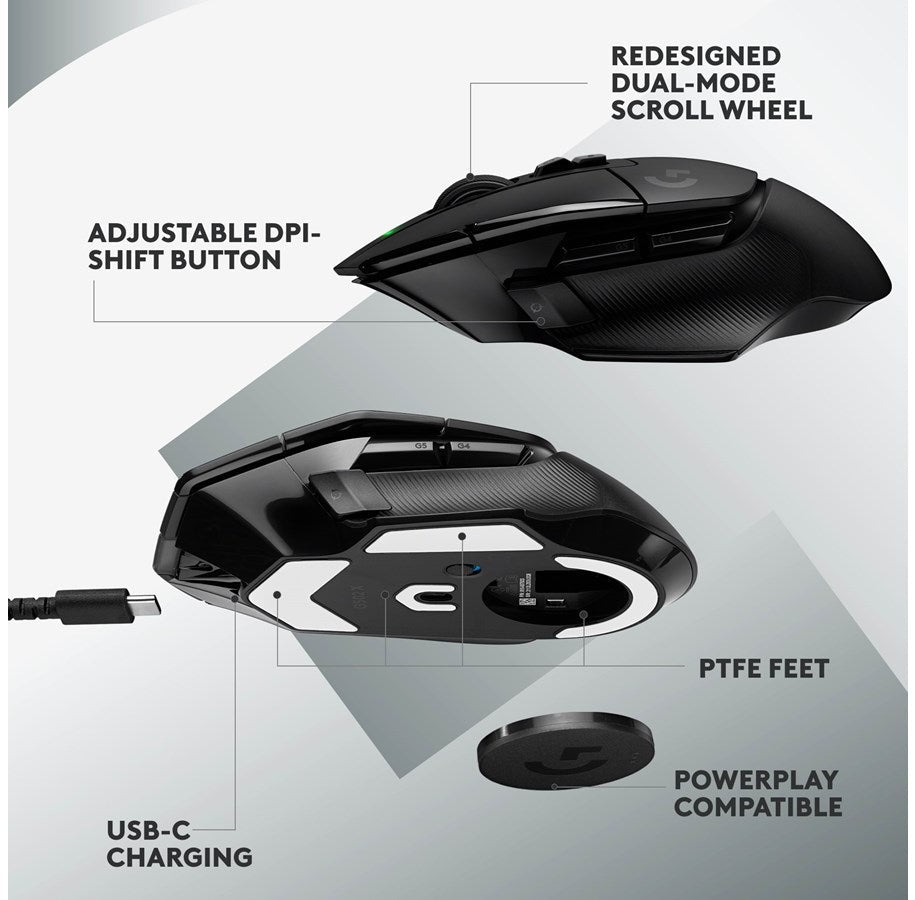 Logitech G G502 X LIGHTSPEED WIRELESS Gaming Mouse - DELENordic.com