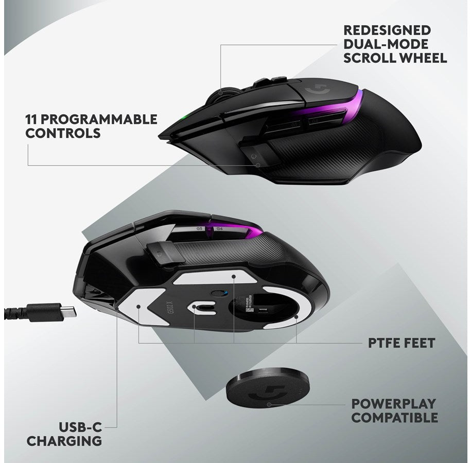 Logitech G502 X PLUS WIRELESS RGB Gaming Mouse - DELENordic.com
