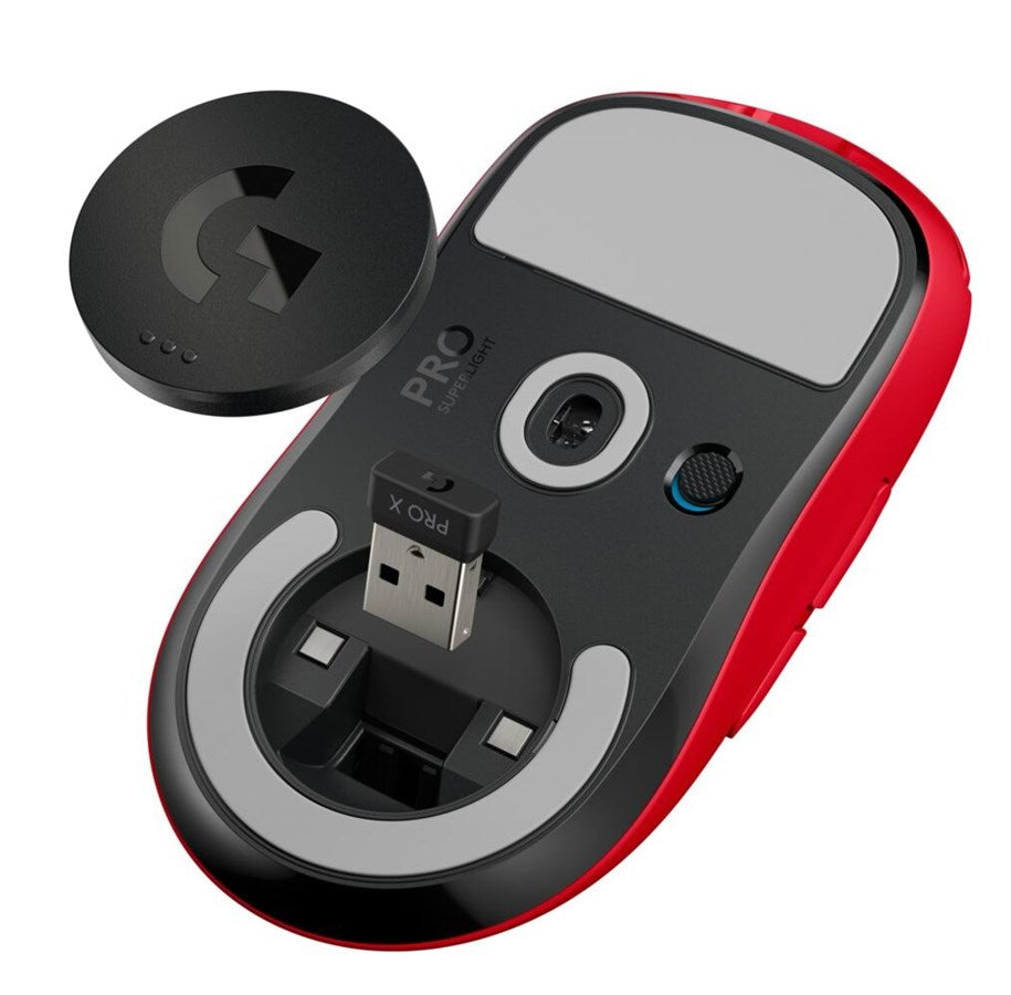 Logitech G PRO X Superlight Wireless Gaming Mouse, Red - DELENordic.com