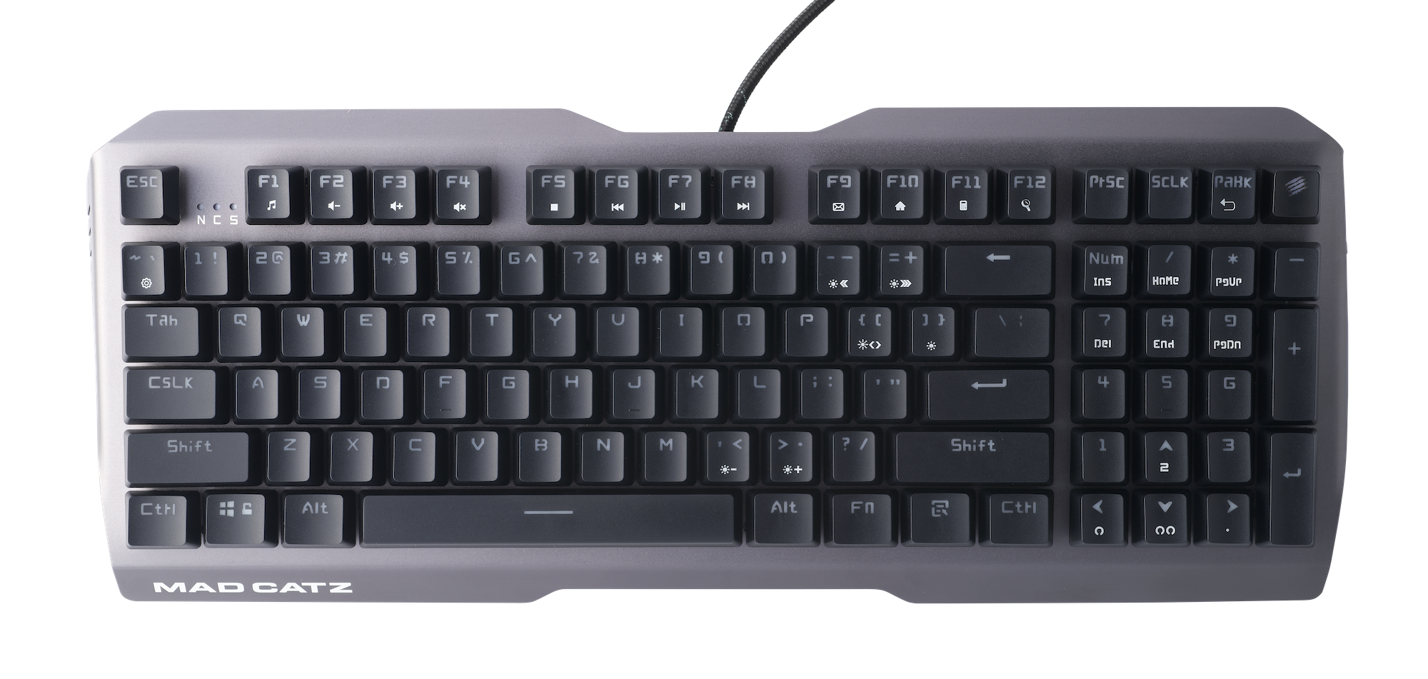 Mad Catz The Authentic S.T.R.I.K.E. 13 Mechanical Gaming Keyboard, Black - DELENordic.com