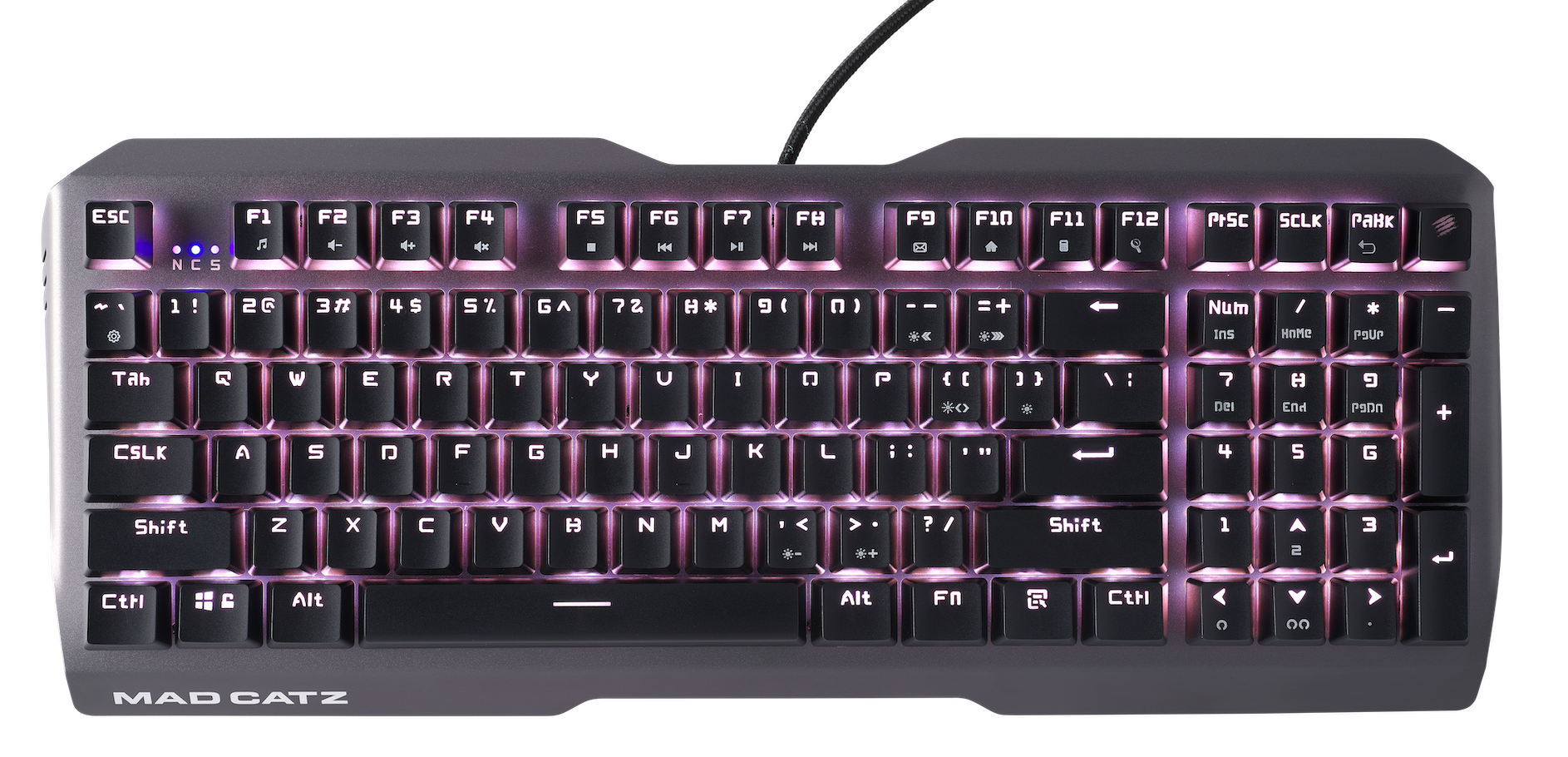 Mad Catz The Authentic S.T.R.I.K.E. 13 Mechanical Gaming Keyboard, Black - DELENordic.com