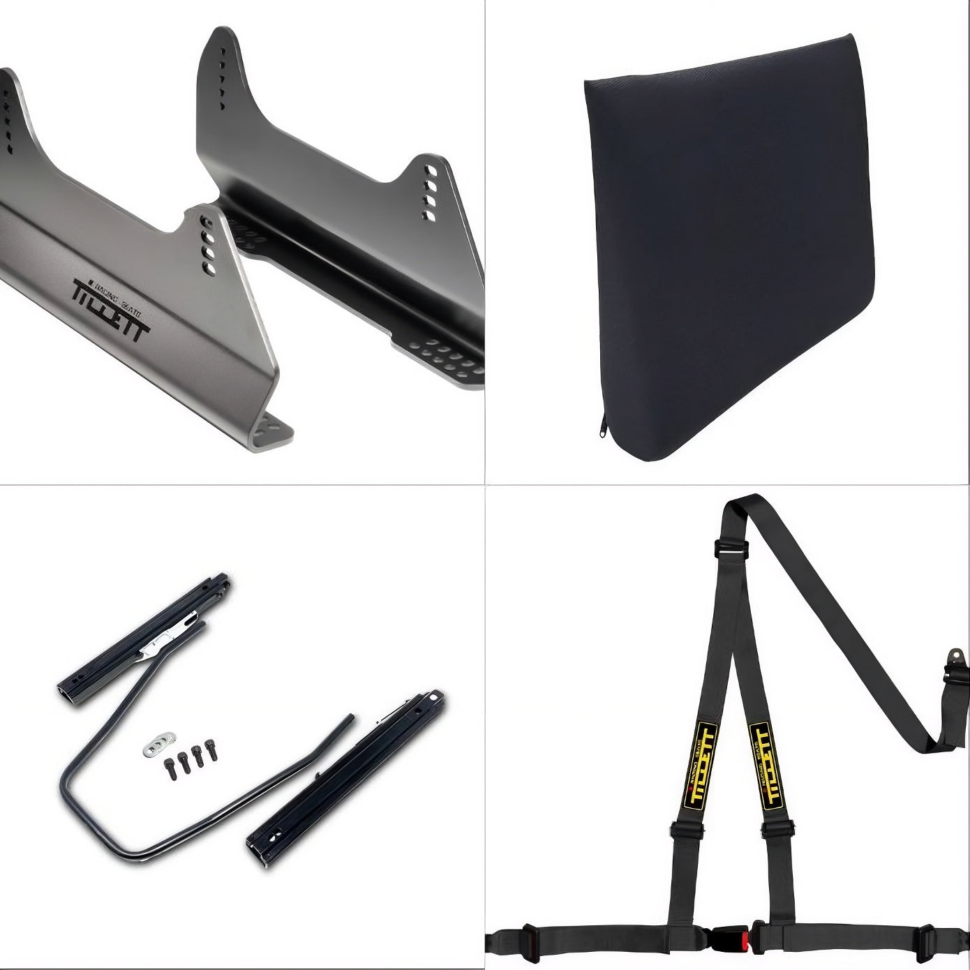Sim racing seat accessories - seat brackets and sliders on aluminium cockpit rig setup Europe