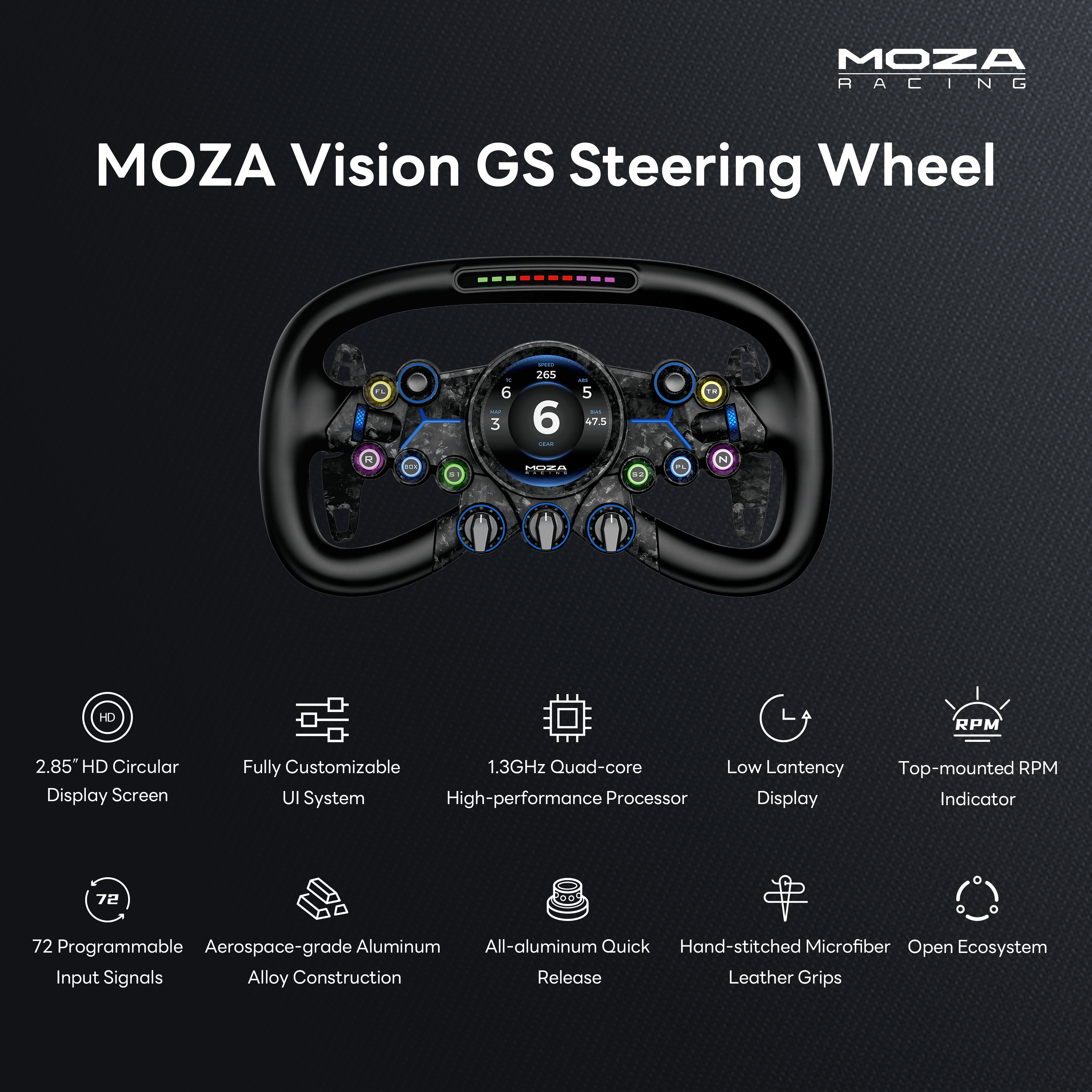 MOZA Racing Vision GS Wheel - In Use