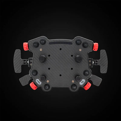 Simagic GT1 Rounded Steering Wheel with GT Pro Hub(K) | Shifter & Clutch Paddles - Leather - Side View