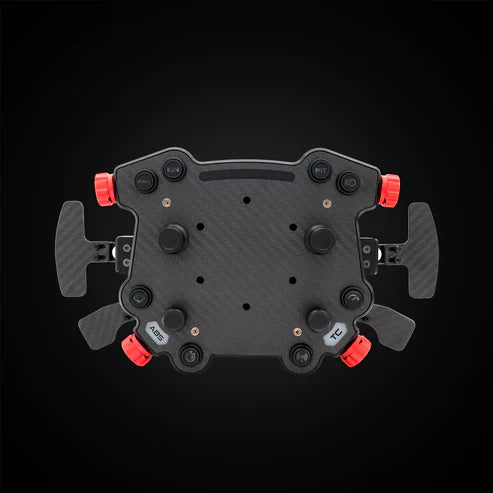 Simagic GT1 Rounded Steering Wheel with GT Pro Hub(K) | Shifter & Clutch Paddles - Leather - Side View