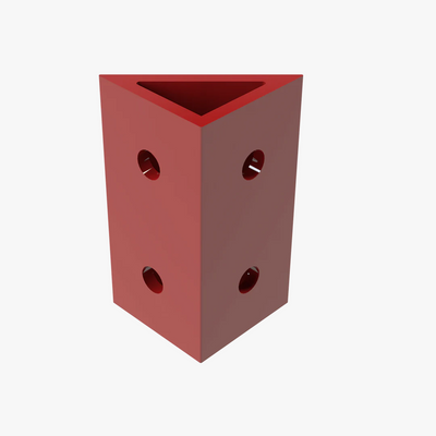 Trak Racer TR8020 Spare Corner Bracket - 80 X 40MM - Red - DELENordic.com