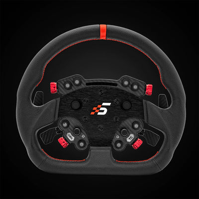Simagic GT1 D-Shaped Steering Wheel with GT Pro Hub(K) | Shifter & Clutch Paddles - Leather - Main Product Image