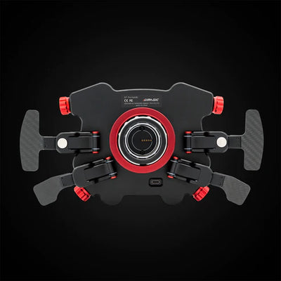 Simagic GT1 Rounded Steering Wheel with GT Pro Hub(K) | Shifter & Clutch Paddles - Leather - Close-Up