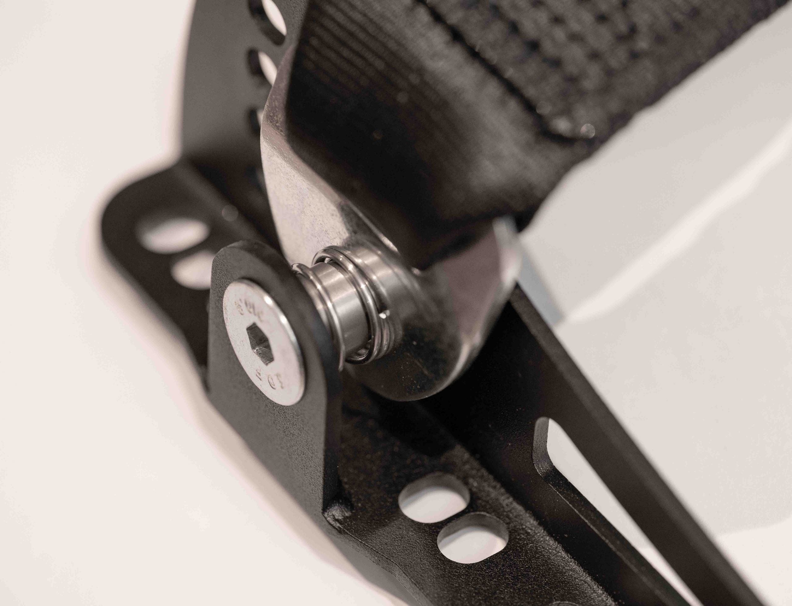 Tillett TK9 seat belt retention kit fitted with EBR brackets