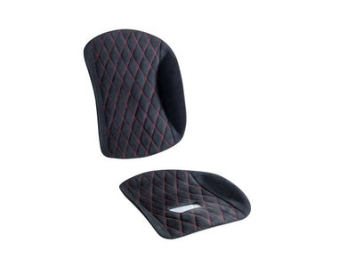Tillett 2-part Dinamica suede cushion and back panel set fitted to a car seat