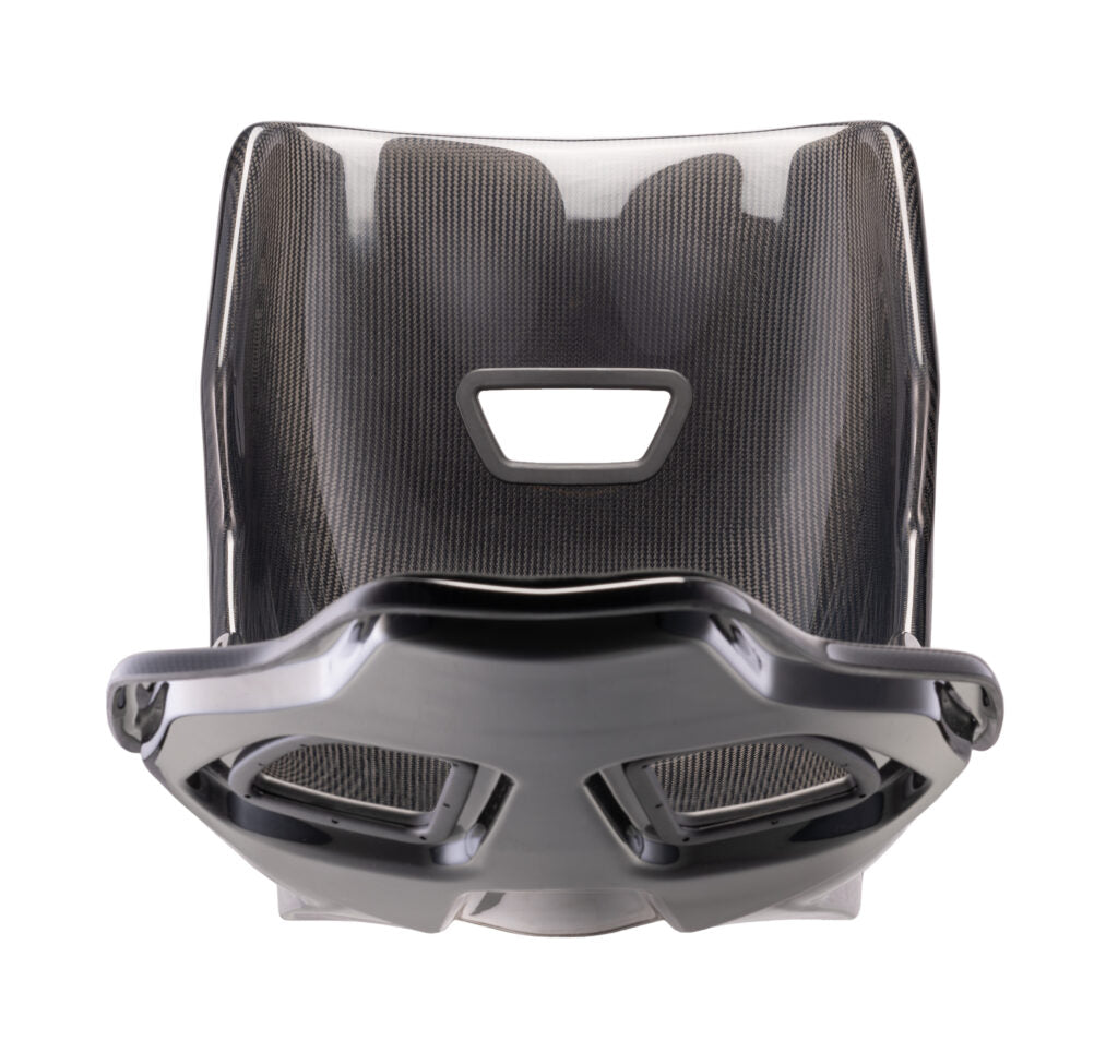 Tillett B10 44.5 carbon car seat viewed from above