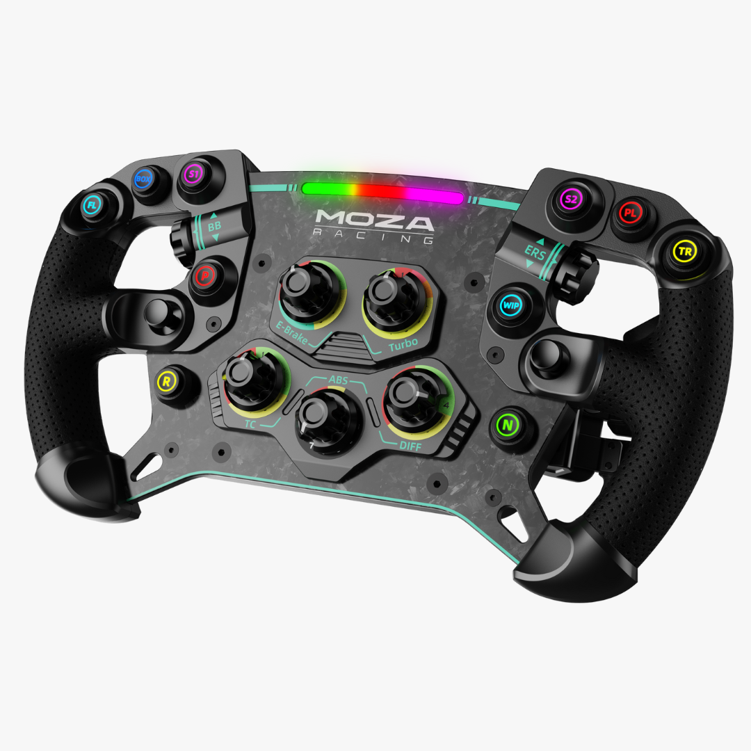 MOZA GS V2 Steering Wheel (Leather) - Side View