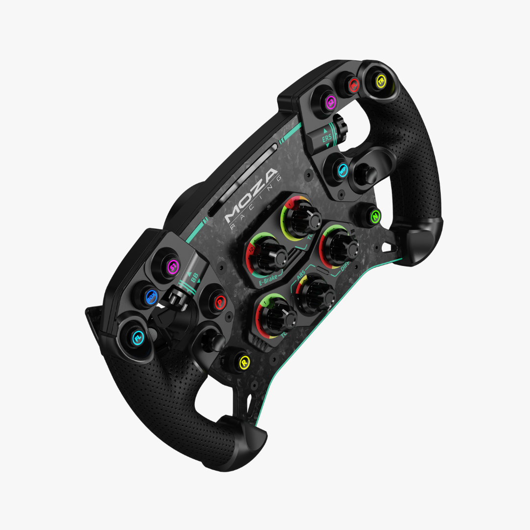 MOZA GS V2 Steering Wheel (Leather) - Close-Up