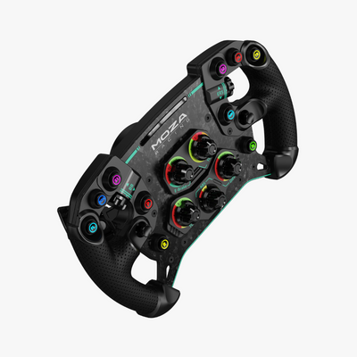 MOZA GS V2 Steering Wheel (Leather) - Close-Up