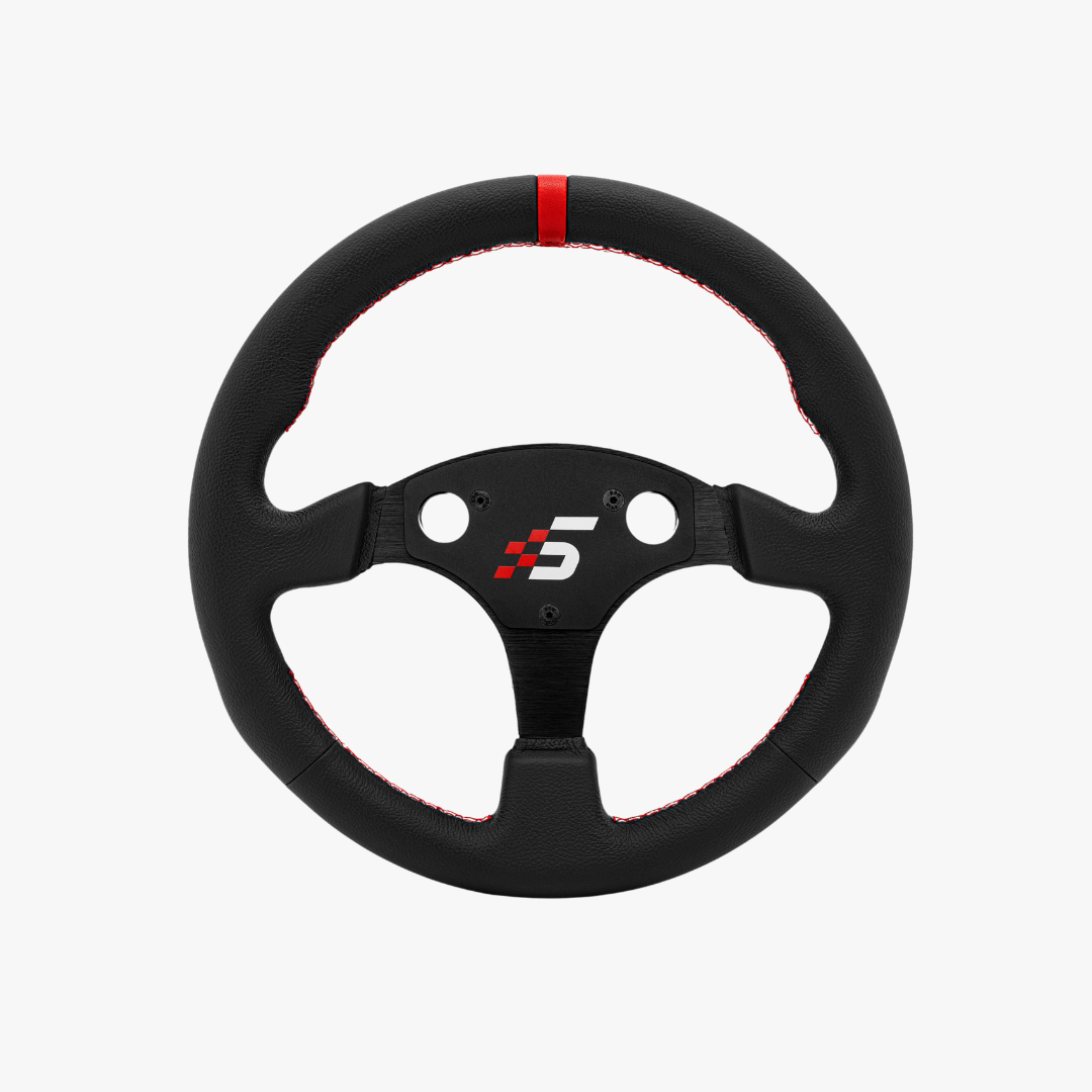 Simagic Rounded Steering Wheel without HUB | 330mm - Leather - Side View