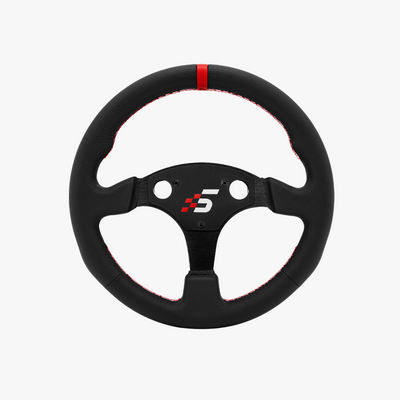 Simagic Rounded Steering Wheel without HUB | 330mm - Leather - Side View