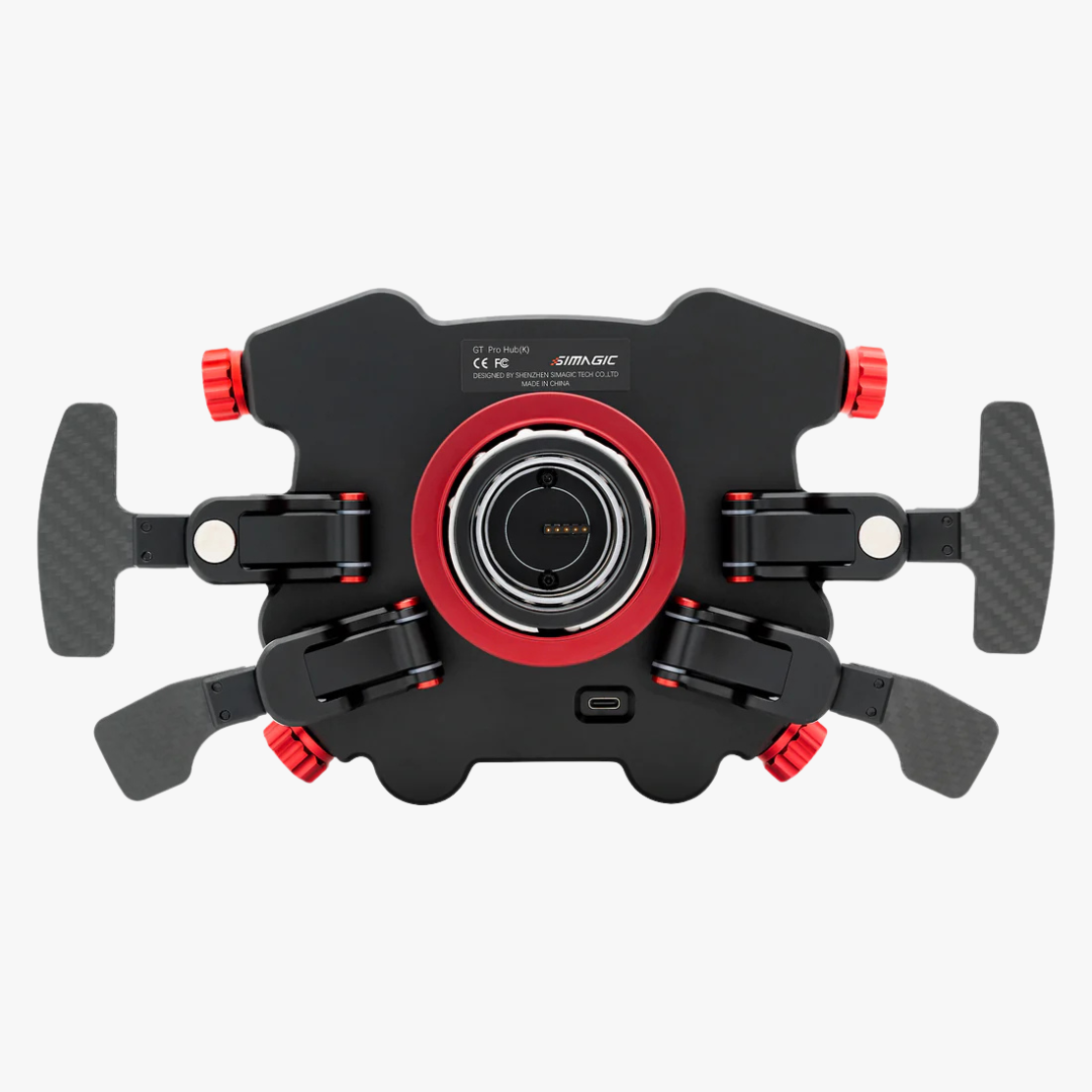Simagic GT Pro Hub (K) | Shifter & Clutch Paddles with Knob - Side View