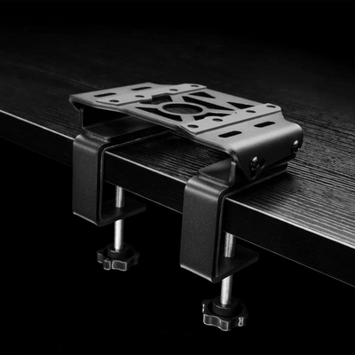 Simagic Wheel Base Table Clamp - In Use