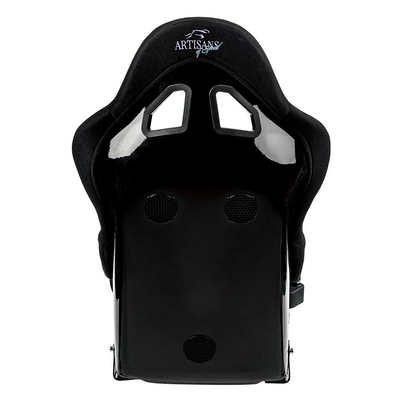 Rear of the C1-XL Cold Fusion seat showing three honeycomb fan grilles in the glass fibre shell