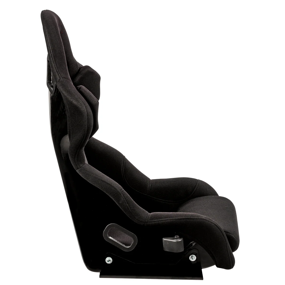 C1-XL Cold Fusion sim racing seat side profile showing deep seating position and side mounting points