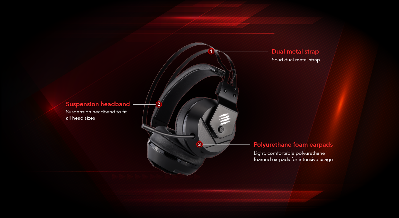 Mad Catz F.R.E.Q. 2 Stereo Gaming Headset, Black - DELENordic.com