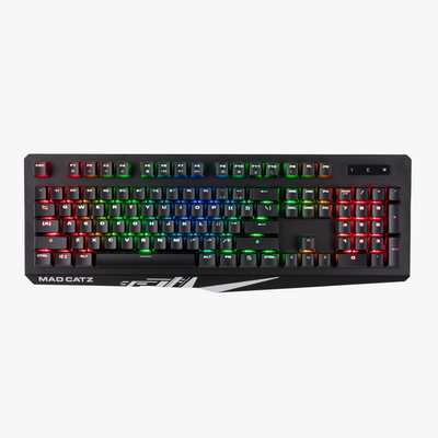 Mad Catz The Authentic S.T.R.I.K.E. 4 Mechanical Gaming Keyboard, Black - DELENordic.com