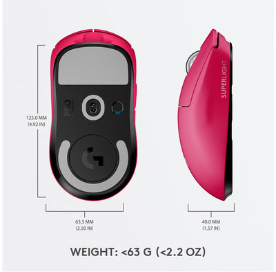 Logitech G PRO X Superlight Wireless Gaming Mouse, Magenta - DELENordic.com