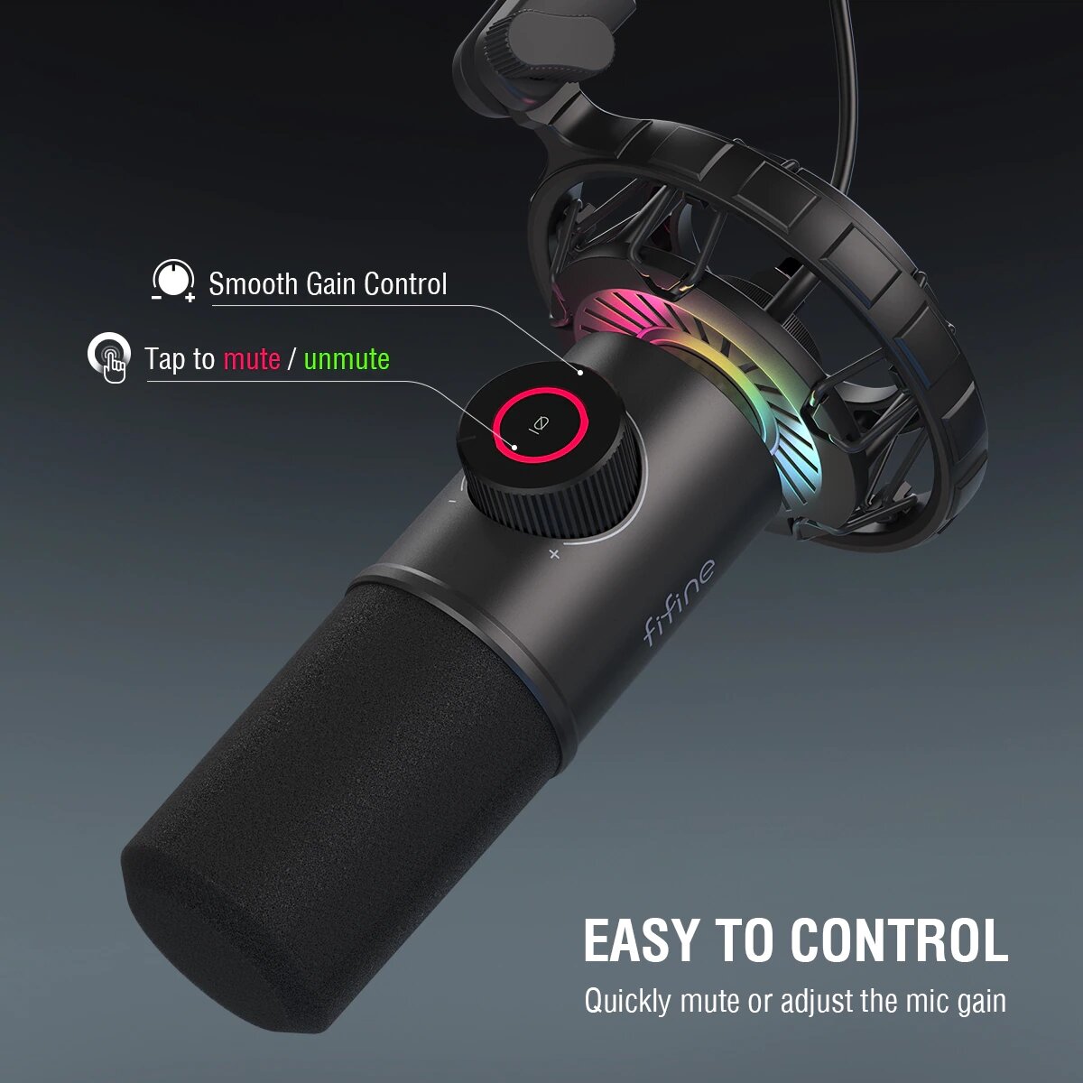 Fifine x DELE K658 USB Dynamic RGB Microphone Bundle for Gaming and Streaming - DELENordic.com