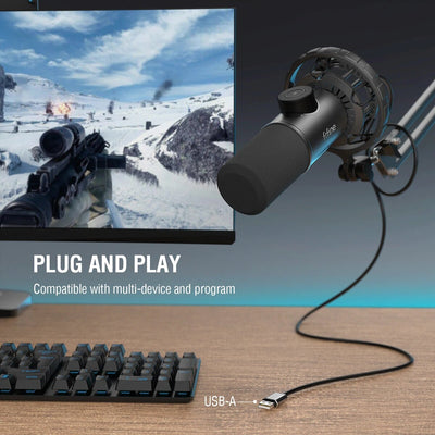 Fifine x DELE K658 USB Dynamic RGB Microphone Bundle for Gaming and Streaming - DELENordic.com