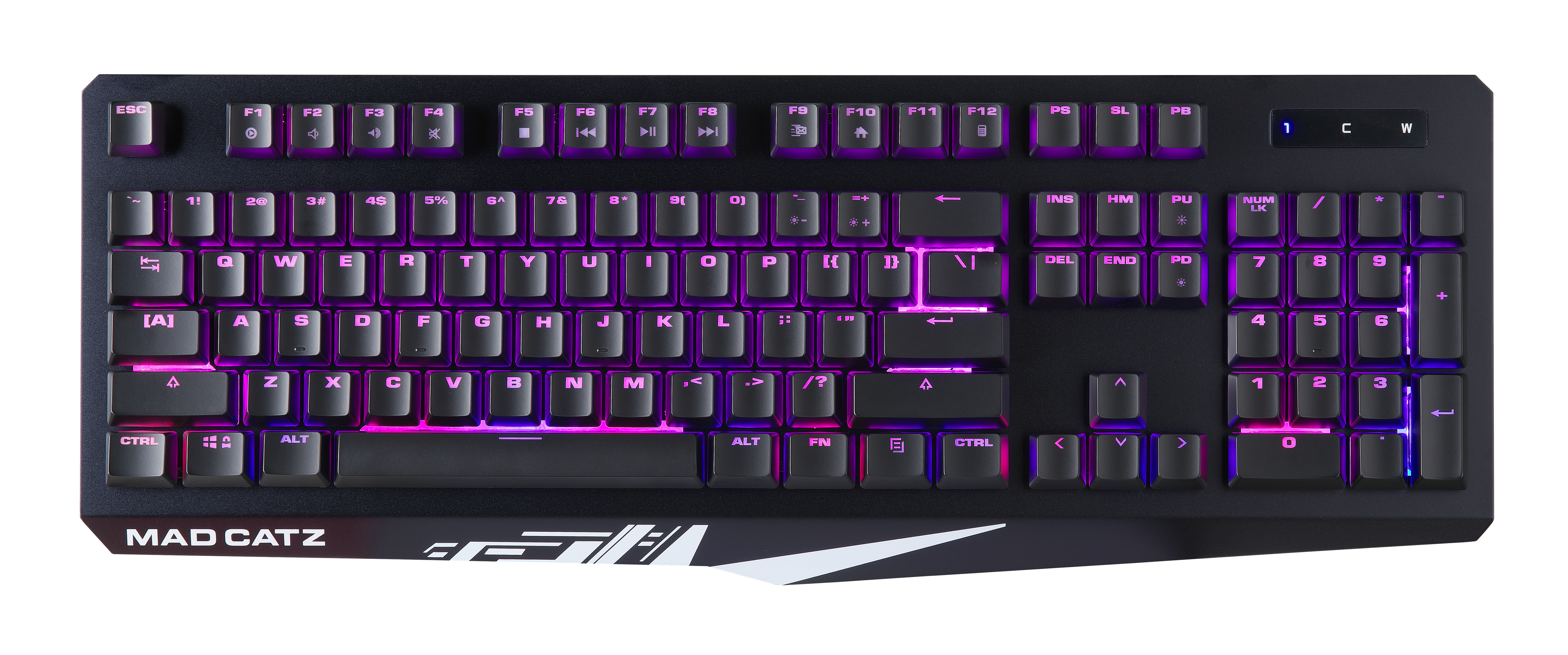 Mad Catz The Authentic S.T.R.I.K.E. 2 Mechanical Gaming Keyboard, Black - DELENordic.com