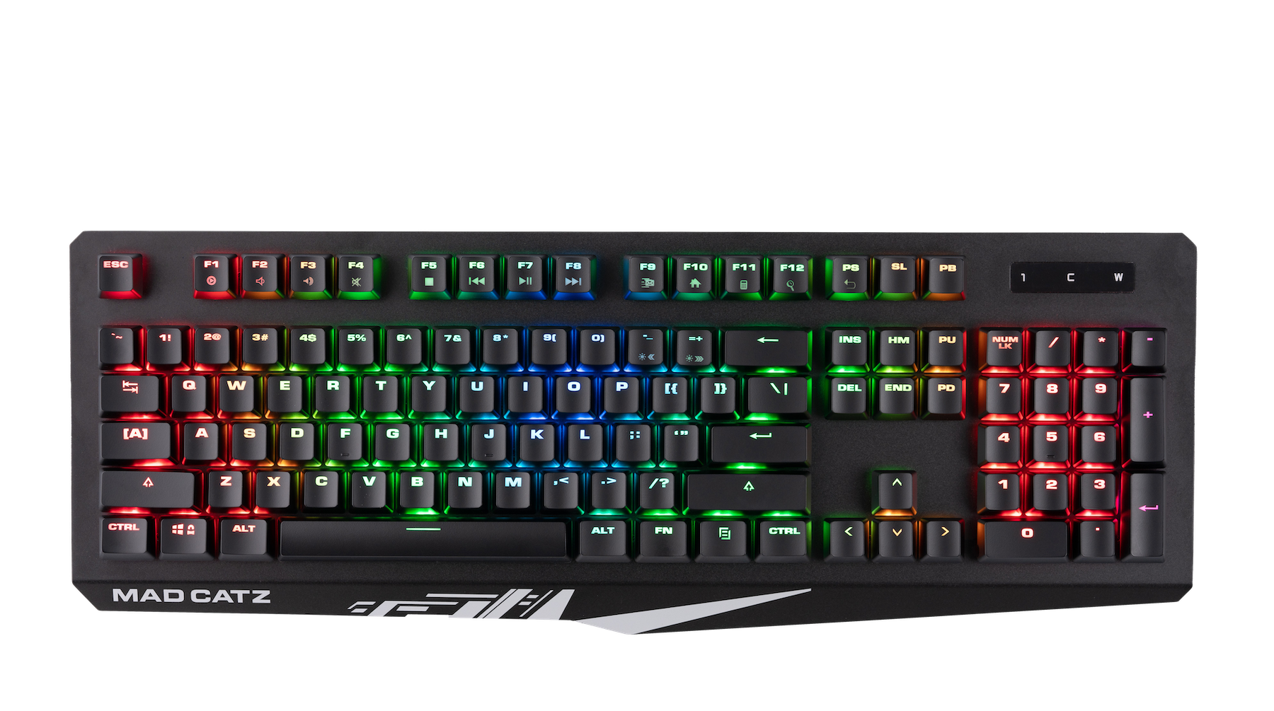 Mad Catz The Authentic S.T.R.I.K.E. 4 Mechanical Gaming Keyboard, Black - DELENordic.com